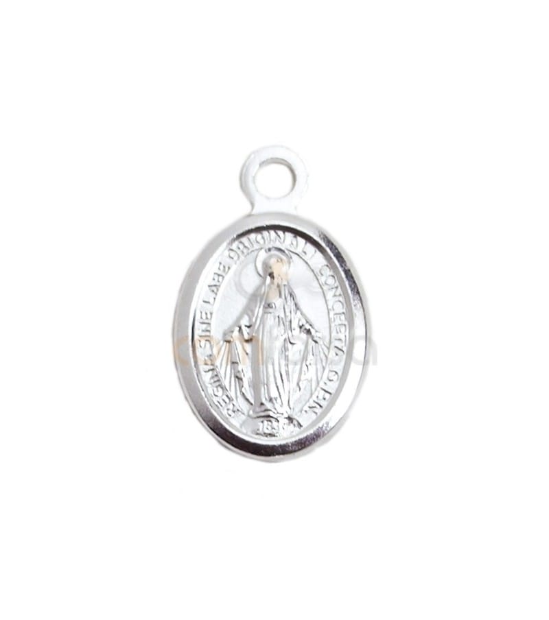 Colgante virgen milagrosa 6 x 9.8 mm plata 925