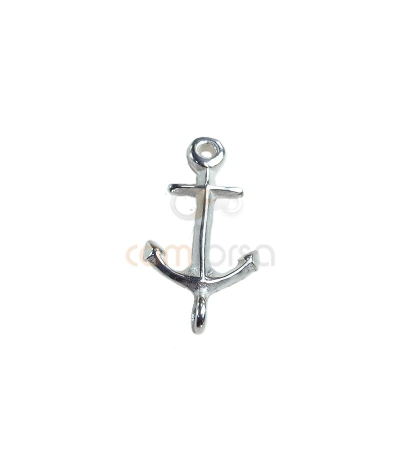 Sterling silver  925ml double jump ring anchor 9 x16.7mm silver 925ml