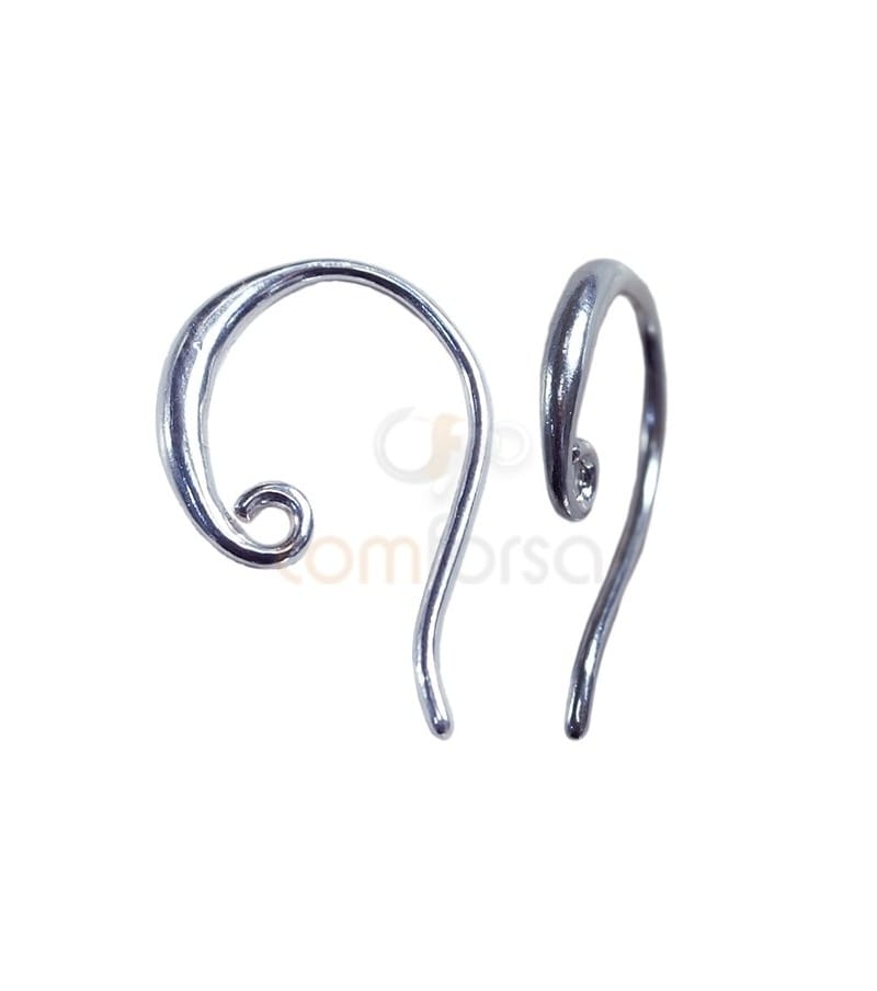 Sterling Silver 925 Hook Earring 10.8 x 15 mm