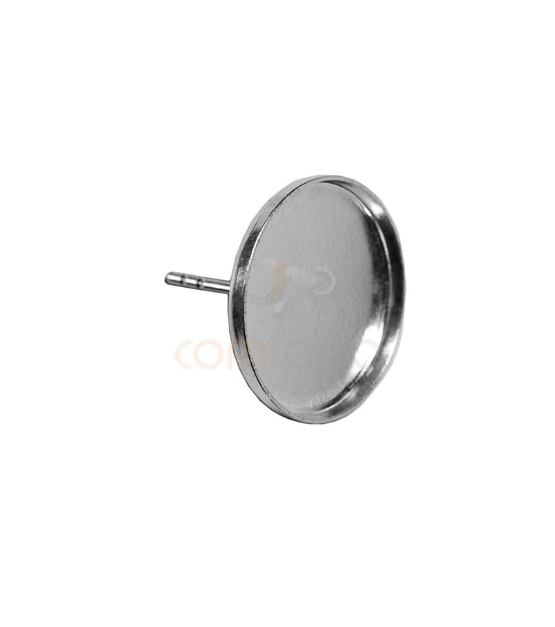 Base de pendiente redonda para cabuchón 15 mm Plata 925