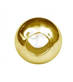 bolita lisa 5 mm (2.2) plata baño de oro