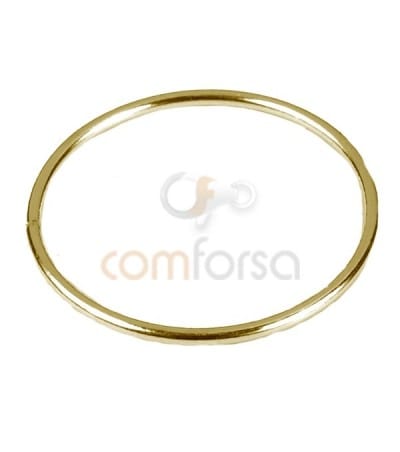 Anilla entrepieza circular 20 mm plata chapada oro