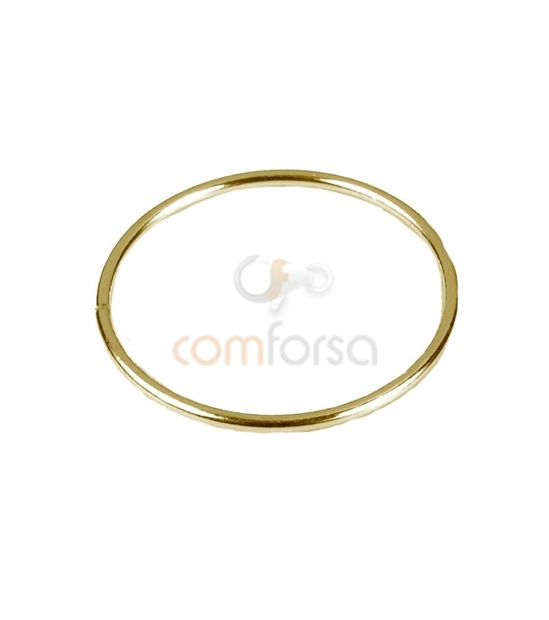 Anilla entrepieza circular 20 mm plata chapada oro