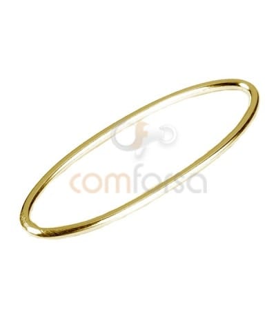 Gold Plated Sterling Silver 925 oval spacer 25x10 mm