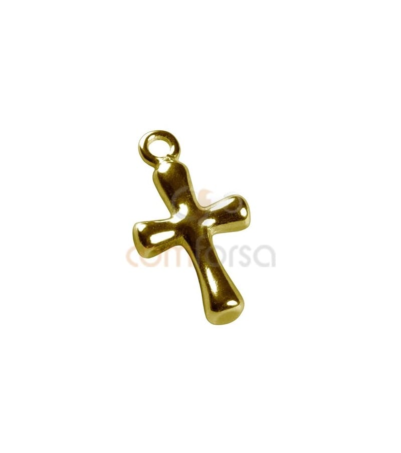 Sterling Silver 925 gold-plated Cross Pendant 17 x 9 mm