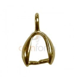 Sterling Silver 925 Gold-plated Bail 2 prongs 7x11 mm