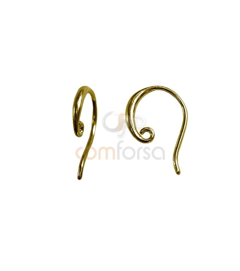Sterling Silver 925 Gold Plated Earring hook 14 x 16 mm
