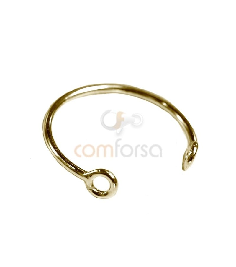 Gold Plated Sterling Silver 925 thread Ring Nº 14 with 2 jump rings