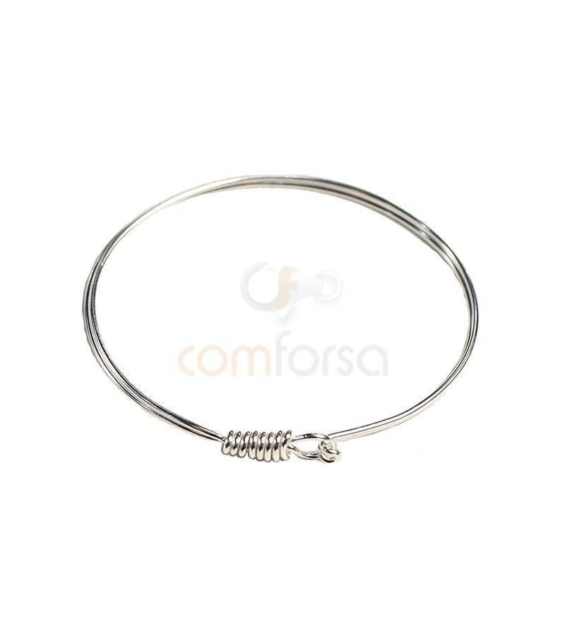 Pulsera hilo gancho 63 mm plata 925