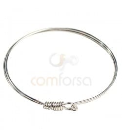 Pulsera hilo gancho 63 mm plata 925