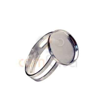 Base para anillo ajustable 15 mm Plata 925