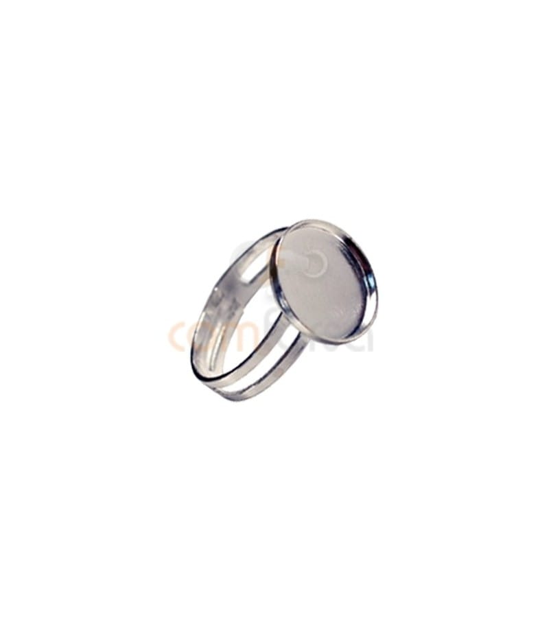 Sterling Silver 925 Ring with blank 15 mm