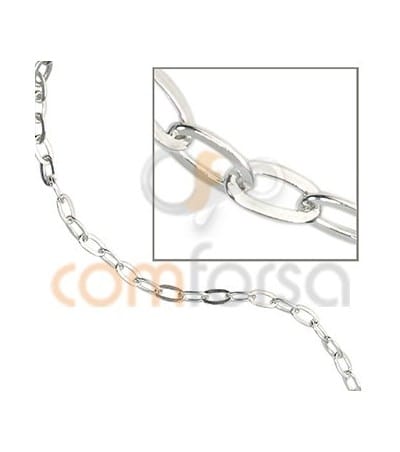 Flat chain small oval silver 925