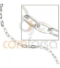 Flat chain small oval silver 925