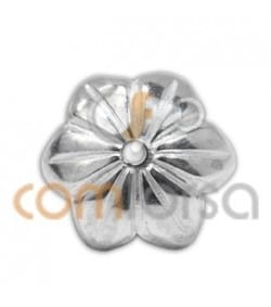 Sterling silver 925ml Cap with 6 petals 7 mm