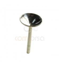 Base de pendiente con palillo para rivoli 8 mm Plata 925