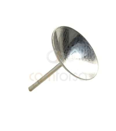 Pendiente cono con palillo para rivoli 12 mm plata 925 ml