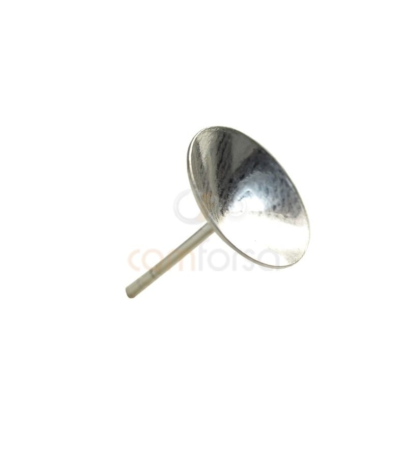 Arete cono con palillo para rivoli 12 mm plata 925 ml