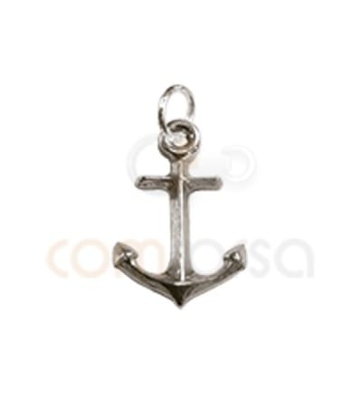 Sterling Silver 925 Anchor Pendant 10x14mm