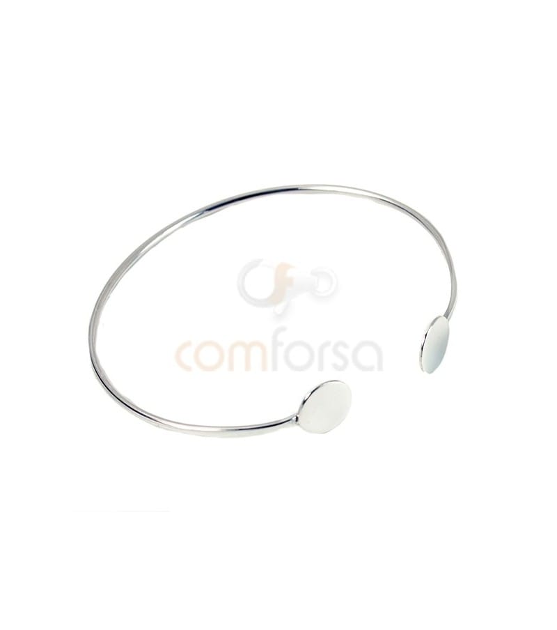 Pulsera doble disco plata  925