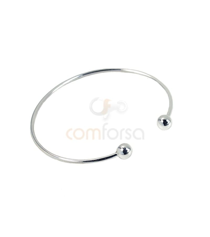 Pulsera con bolita desmontable 62 x 50mm plata 925ml