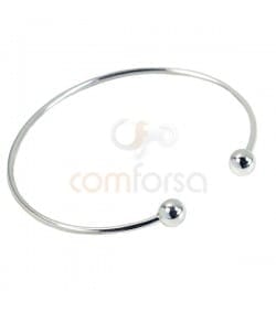 Pulsera con bolita desmontable 62 x 50mm plata 925ml