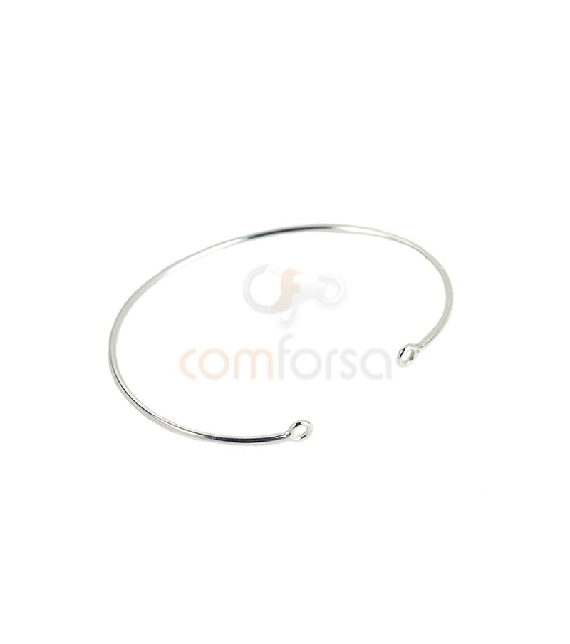 Pulsera hilo 65 x 50mm con asas plata 925ml