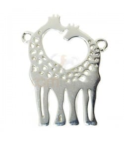 Sterling silver 925 Giraffe connector  bead 15 x 20mm