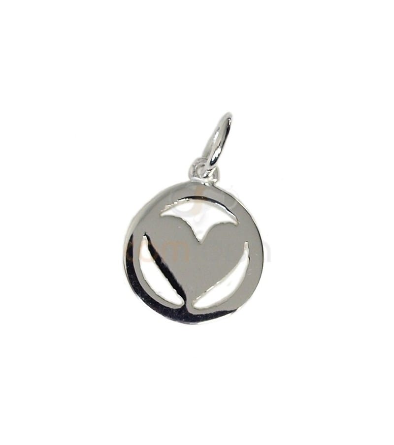 Sterling silver 925 heart charm 10 mm