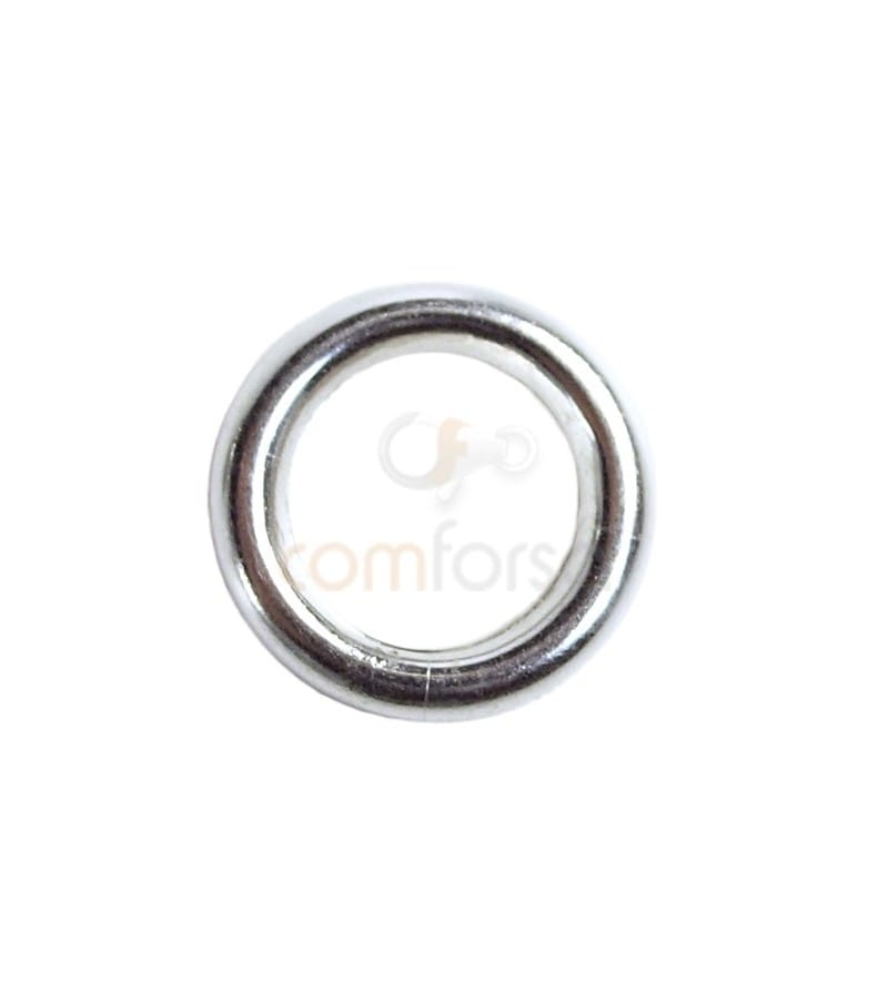 Jump ring, sterling silver, 12mm soldered round, 10mm inside