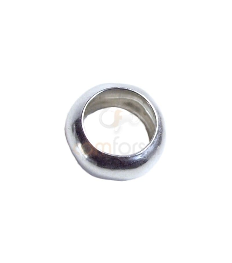Sterling silver 925 puffed ring 4 mm
