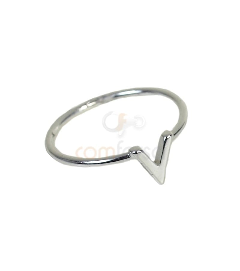 Sterling silver 925 V ring