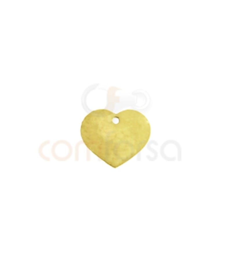 Sterling silver 925 gold-plated mini heart charm 7x6 mm