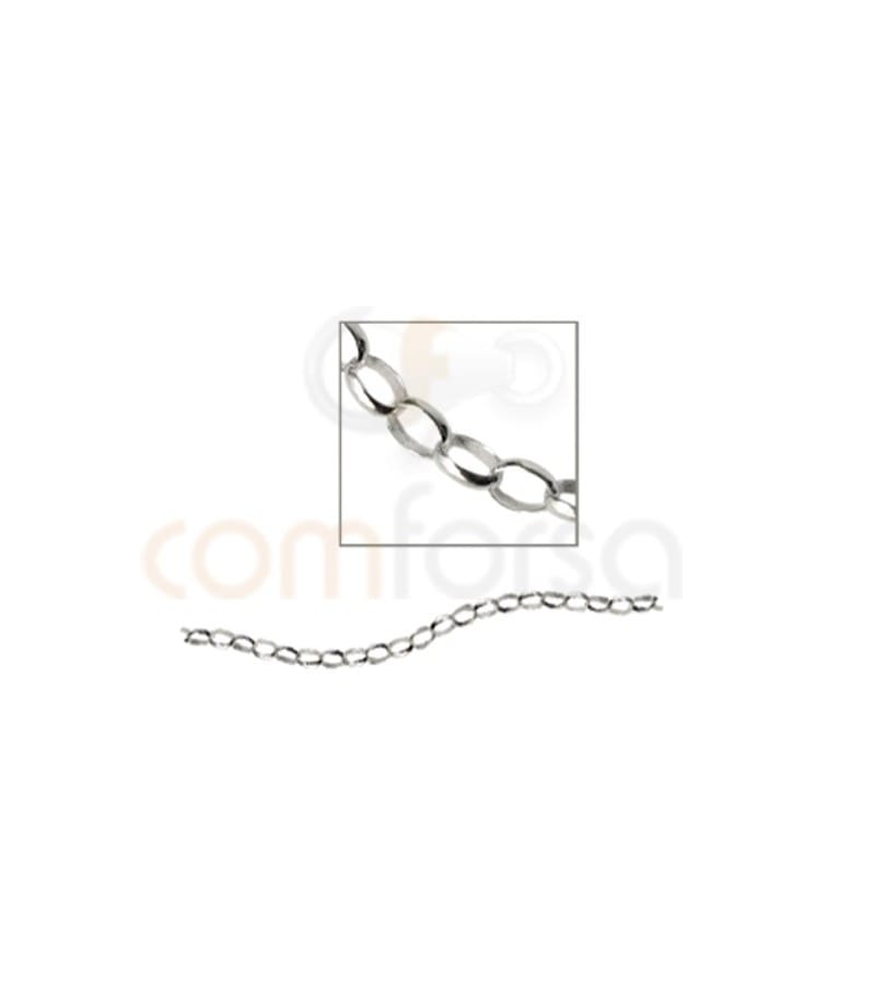 Sterling silver 925 belcher oval chains 2.5x2 mm (grammes)