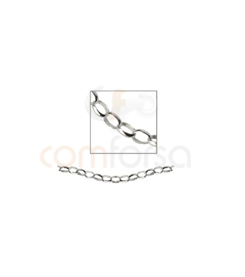 Stertling silver 925 belcher oval chains 4x2 mm (grammes)