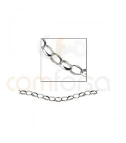 Stertling silver 925 belcher oval chains 4x2 mm (grammes)