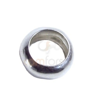 Sterling silver 925 puffed ring 8 mm