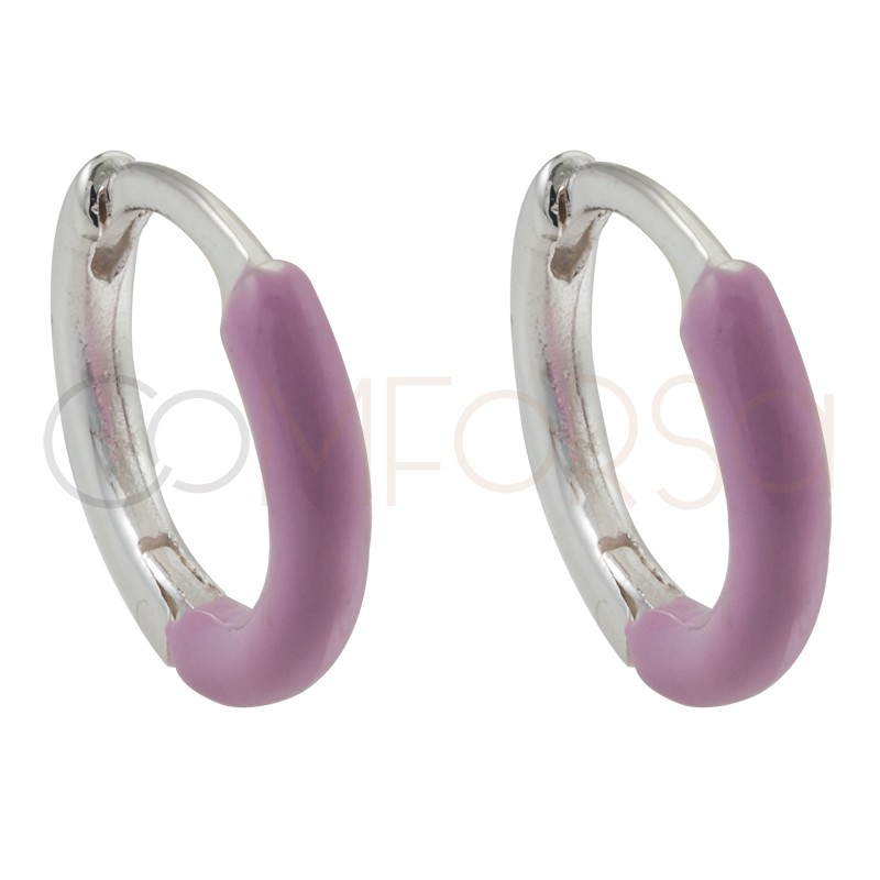 Mini Pendientes esmalte de plata 925