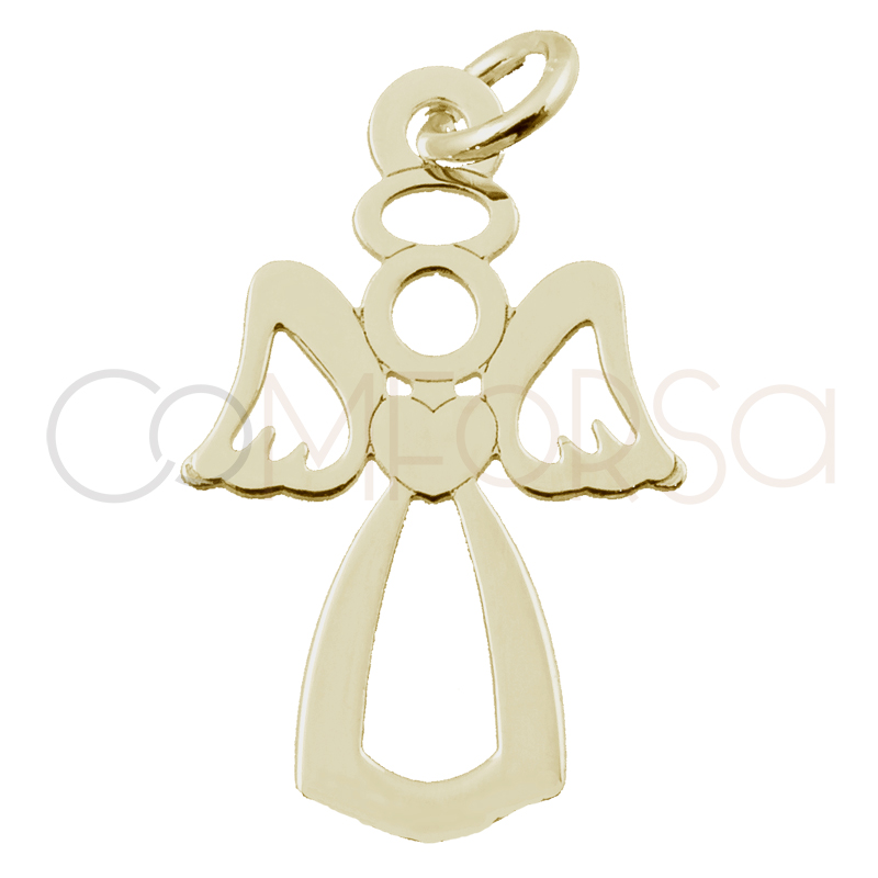 Sterling silver 925 openwork Angel with heart pendant