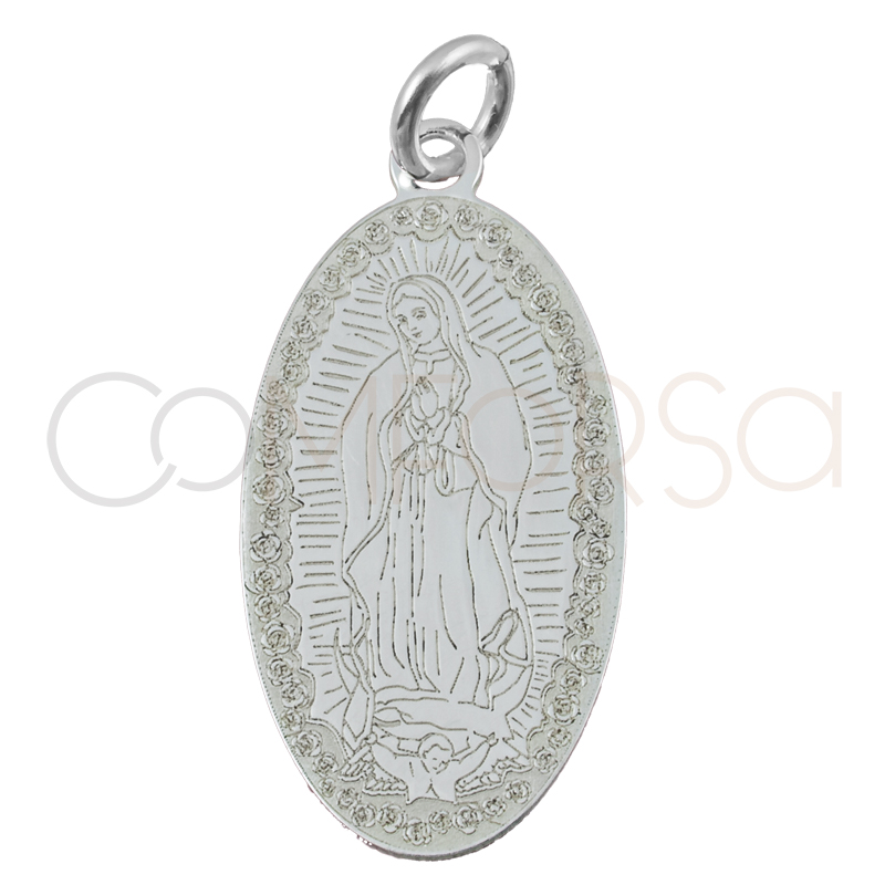 Sterling silver 925 Virgin of Guadalupe pendant