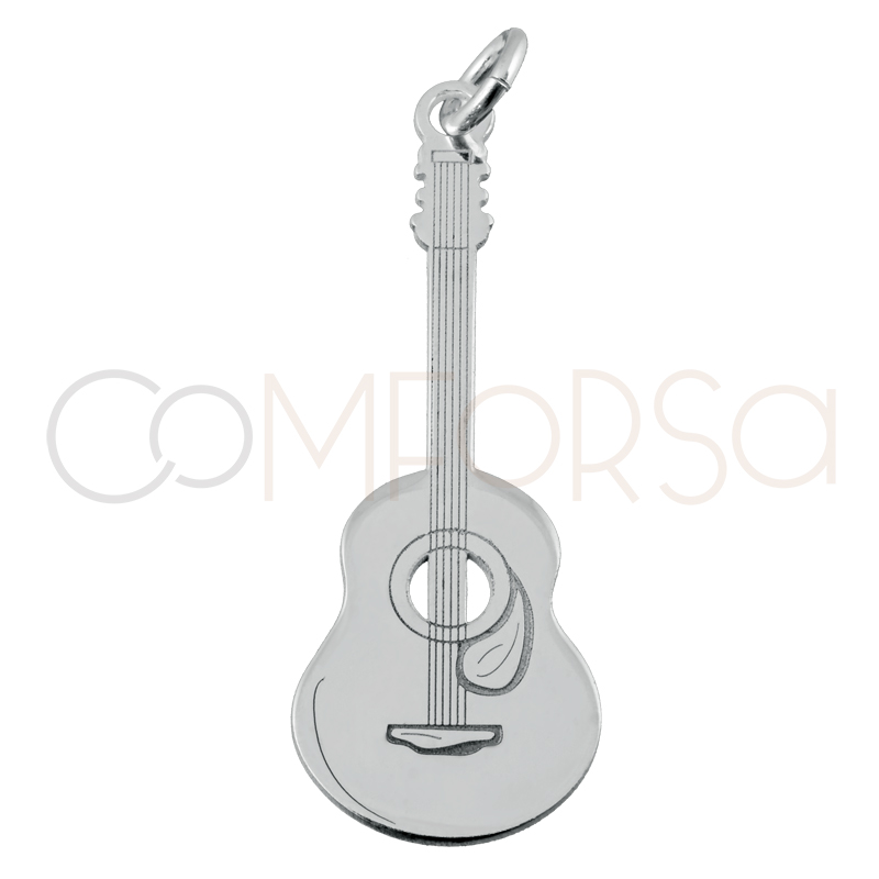 Colgante guitarra española 10 x 9.5mm plata 925
